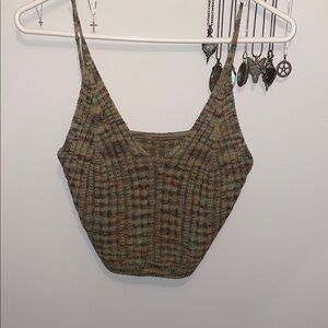 Earthy Knit Crop Hippie Style